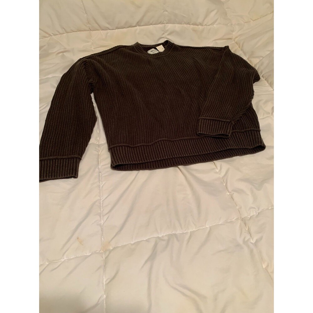 Hollister  Pullover Preppy  Ribbed Knit Blackish/gray Boxy fit size medium (NWT)